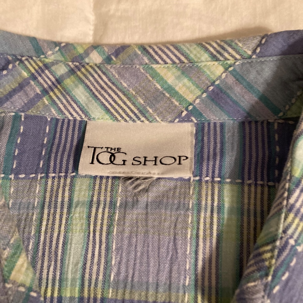 plaid button down top - Picture 4 of 4